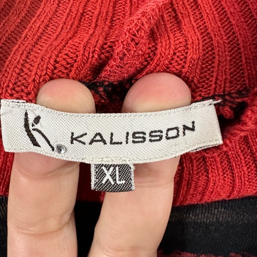 Kalisson Mixed Print Jersey Knit Long Sleeve Top Runs Small EU Brans - Picture 4 of 8